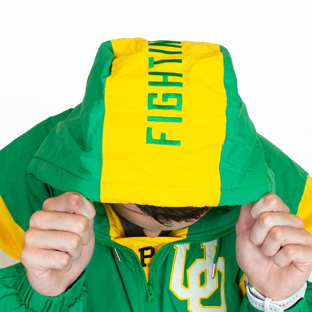Interlocking UO, Green, Coat/Jacket, Polyester, Men, Portland Gear, Legacy, Anorak, 1/4-Zip, 986754